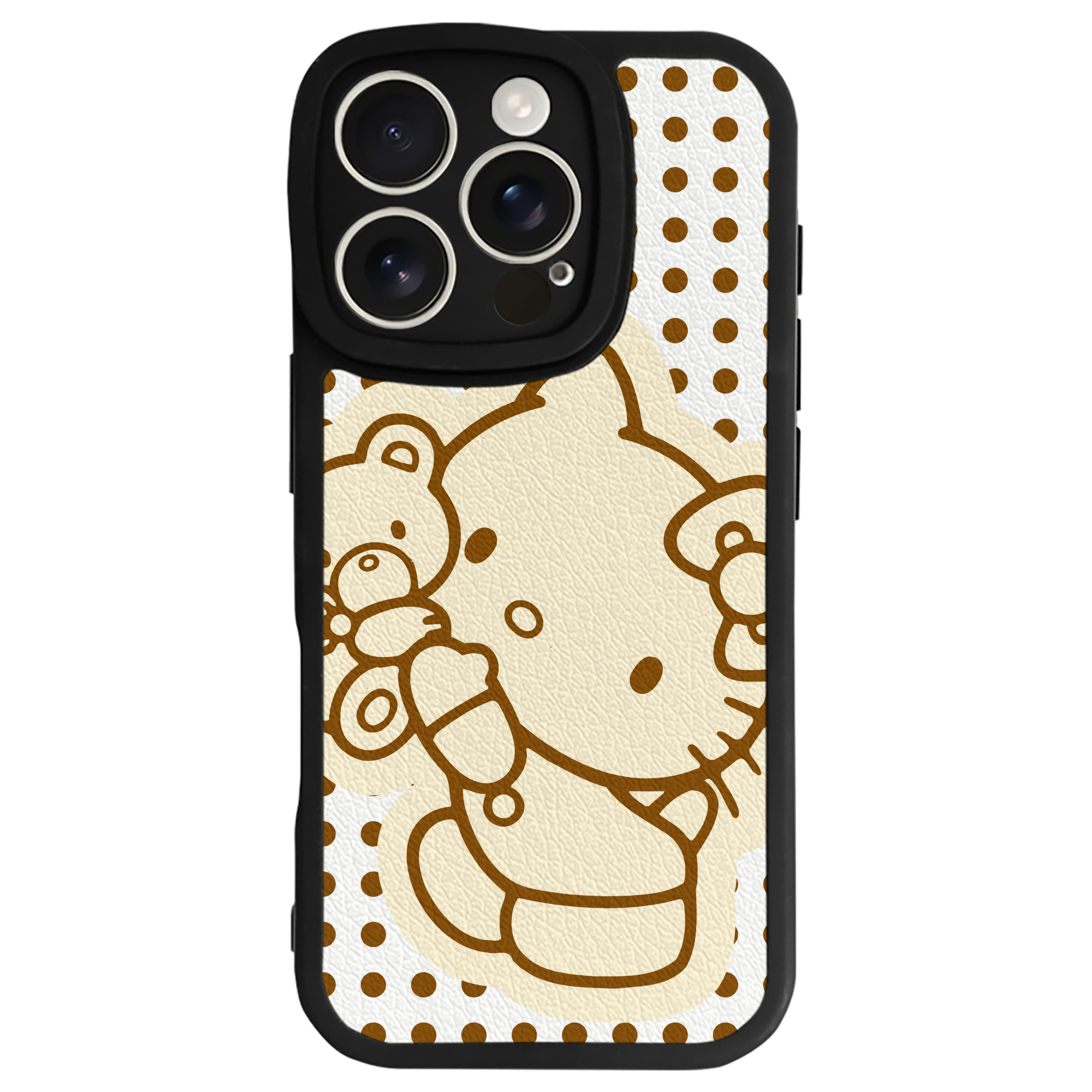 （画像用） Hello Kitty ハローキティ 【iPhone 16シリーズ対応】シリコンスマホケース（レザー調） 材質：シリコン